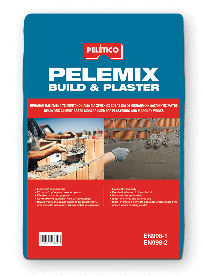 PELEMIX 25KG BUILD PLASTER (ΕΤΟΙΜΟΣ ΠΗΛΟΣ)